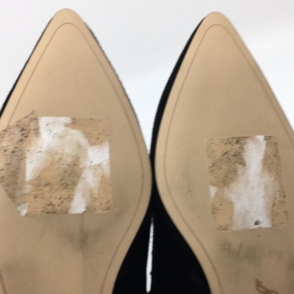 Sam Edelman Rini Black Suede Point Toe Silver Studded Key Hole Ballet Flats Sz 6 - Picture 16 of 16